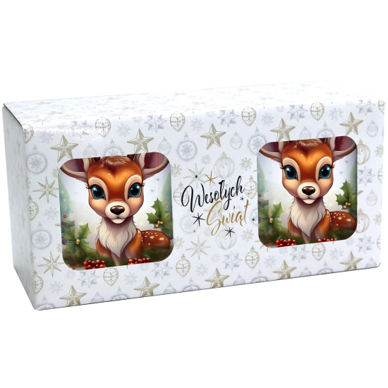 ŚWIĄTECZNY KOMPLET KUBKÓW 330ml NA PREZENT MIKOŁAJ ZESTAW ŚWIĘTA MIKOŁAJ