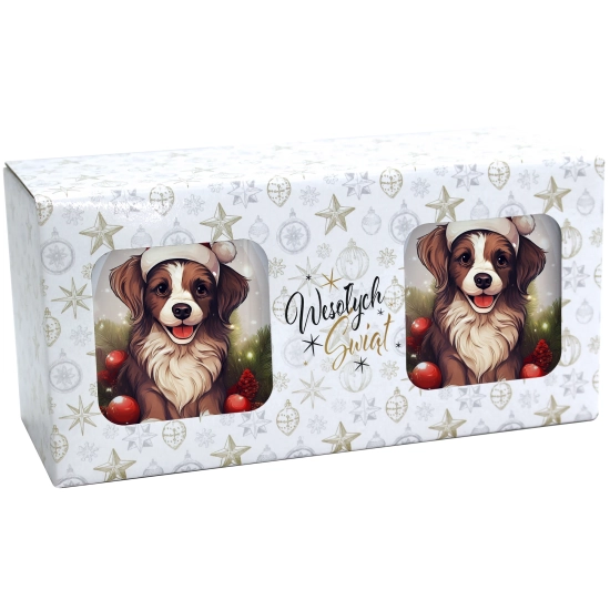 ŚWIĄTECZNY KOMPLET KUBKÓW 330ml NA PREZENT MIKOŁAJ ZESTAW ŚWIĘTA MIKOŁAJ