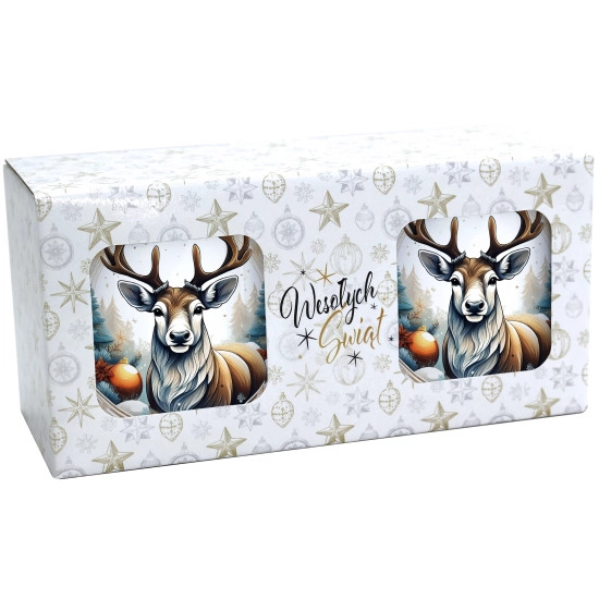 ŚWIĄTECZNY KOMPLET KUBKÓW 330ml NA PREZENT MIKOŁAJ ZESTAW ŚWIĘTA MIKOŁAJ