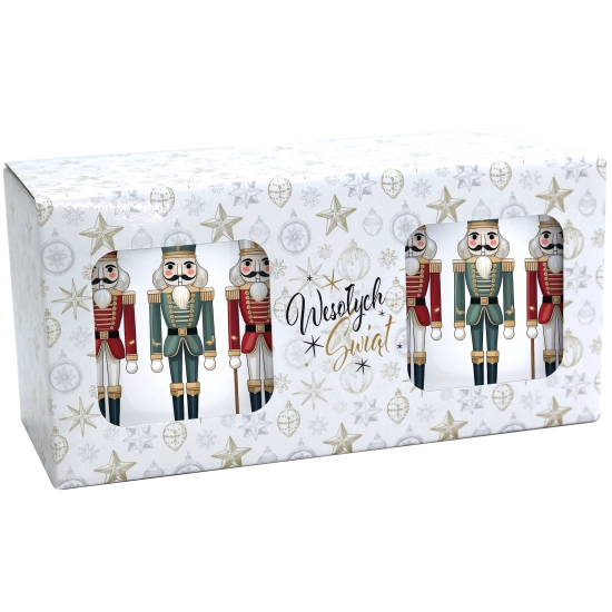 ŚWIĄTECZNY KOMPLET KUBKÓW 330ml NA PREZENT MIKOŁAJ ZESTAW ŚWIĘTA MIKOŁAJ