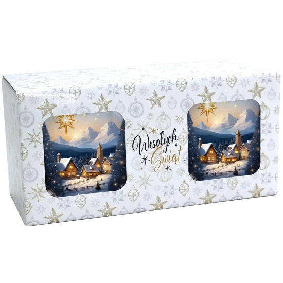 ŚWIĄTECZNY KOMPLET KUBKÓW 330ml NA PREZENT MIKOŁAJ ZESTAW ŚWIĘTA MIKOŁAJ