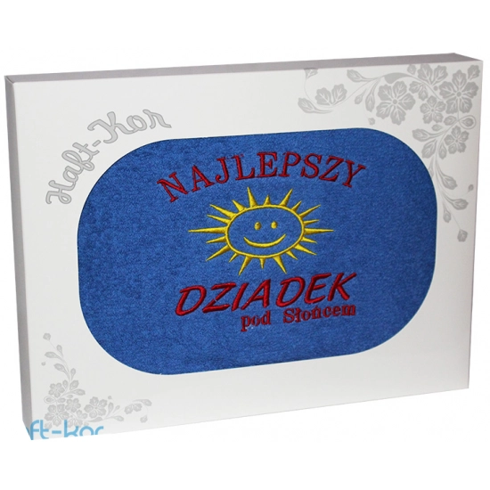 RĘCZNIK Z HAFTEM DZIEŃ DZIADKA 70x140 NA PREZENT