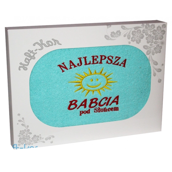 RĘCZNIK Z HAFTEM DLA DZIEŃ BABCI 70x140 NA PREZENT