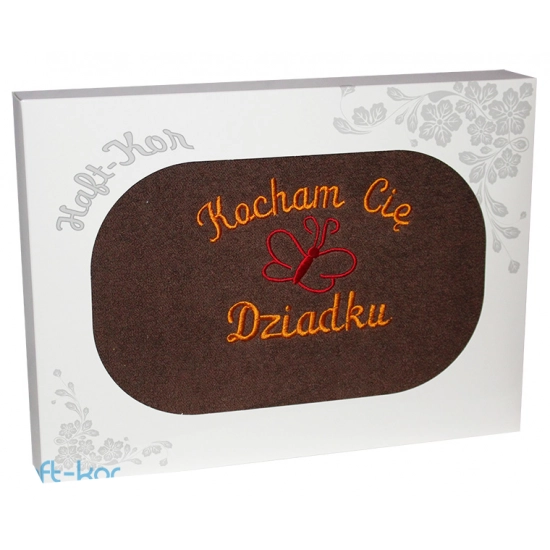 RĘCZNIK Z HAFTEM DZIEŃ DZIADKA 70x140 NA PREZENT