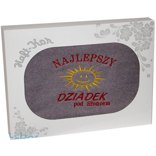RĘCZNIK Z HAFTEM DZIEŃ DZIADKA 70x140 NA PREZENT