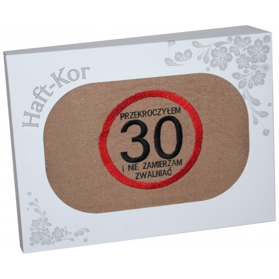RĘCZNIK 70x140 Z HAFTEM NA PREZENT 30 URODZINY