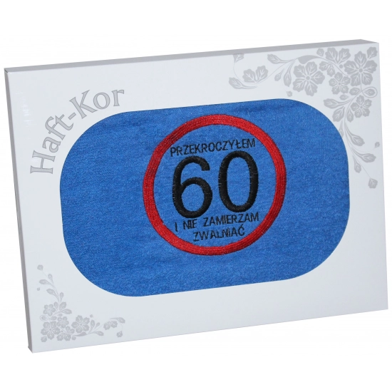 RĘCZNIK 70x140 Z HAFTEM NA PREZENT 60 URODZINY