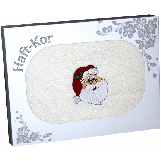 RĘCZNIK 70x140 Z HAFTEM NA PREZENT MIKOŁAJ ŚWIĘTA
