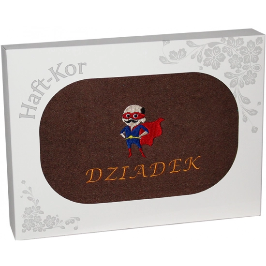 RĘCZNIK Z HAFTEM DZIEŃ DZIADKA 70x140 NA PREZENT