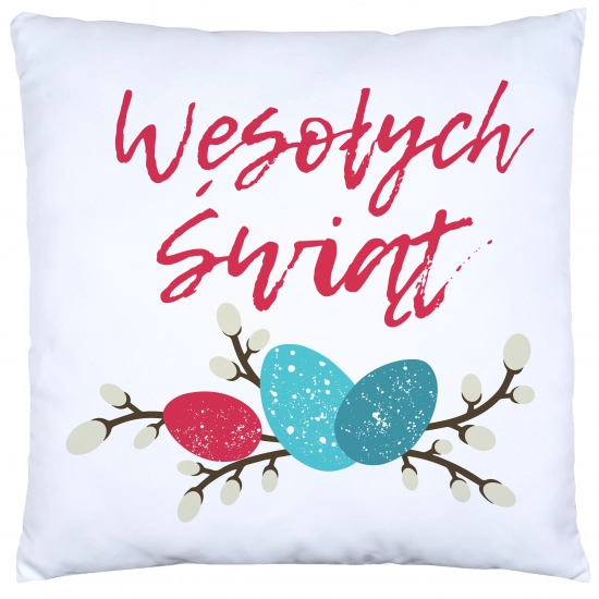POSZEWKA WELUROWA WIELKANOCNA 40x40 JASIEK  WIOSENNA DEKORACYJNA PISANKA