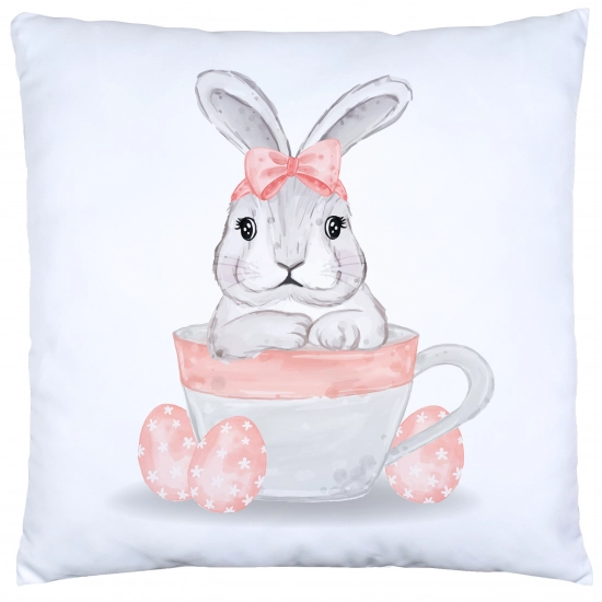 POSZEWKA WELUROWA WIELKANOCNA 40x40 JASIEK  WIOSENNA DEKORACYJNA KRÓLIK