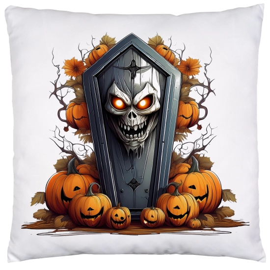 POSZEWKA DEKORACYJNA 40x40 JASIEK OZDOBNA HALLOWEENOWA HALLOWEEN DYNIA TRUMNA NIETOPERZE