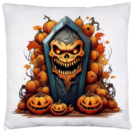 POSZEWKA DEKORACYJNA 40x40 JASIEK OZDOBNA HALLOWEENOWA HALLOWEEN DYNIA TRUMNA NIETOPERZE