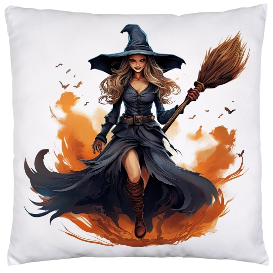 POSZEWKA DEKORACYJNA HALLOWEEN VELVET 40x40 WELUROWA CZAROWNICA