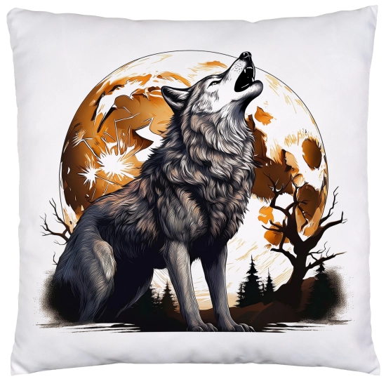 POSZEWKA DEKORACYJNA 40x40 JASIEK OZDOBNA HALLOWEENOWA HALLOWEEN WILK