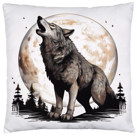 POSZEWKA DEKORACYJNA HALLOWEEN VELVET 40x40 WELUROWA WILK WILKOŁAK