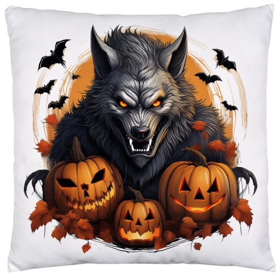 POSZEWKA DEKORACYJNA 40x40 JASIEK OZDOBNA HALLOWEENOWA HALLOWEEN DYNIE WILKOŁAK