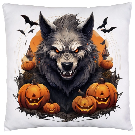 POSZEWKA DEKORACYJNA 40x40 JASIEK OZDOBNA HALLOWEENOWA HALLOWEEN DYNIE WILKOŁAK