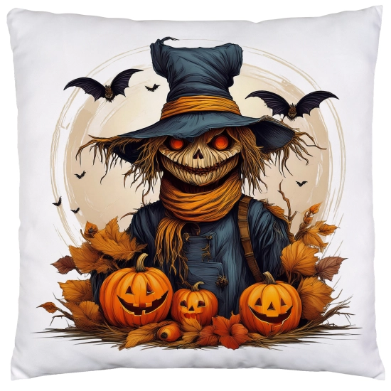 POSZEWKA DEKORACYJNA 40x40 JASIEK OZDOBNA HALLOWEENOWA HALLOWEEN DYNIE STRACH KOŚCIOTRUP