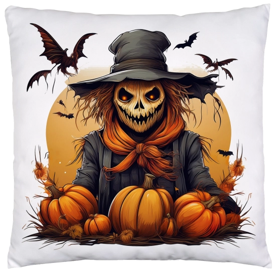 POSZEWKA DEKORACYJNA 40x40 JASIEK OZDOBNA HALLOWEENOWA HALLOWEEN DYNIE STRACH KOŚCIOTRUP