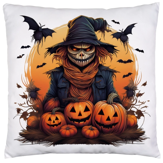 POSZEWKA DEKORACYJNA 40x40 JASIEK OZDOBNA HALLOWEENOWA HALLOWEEN DYNIE STRACH KOŚCIOTRUP