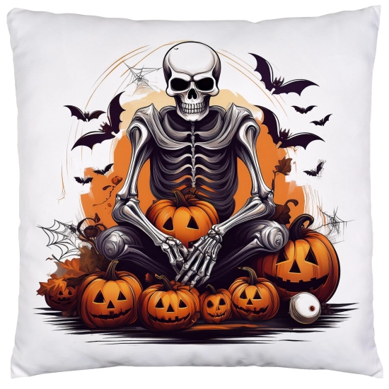 POSZEWKA DEKORACYJNA 40x40 JASIEK OZDOBNA HALLOWEENOWA HALLOWEEN DYNIE STRACH KOŚCIOTRUP