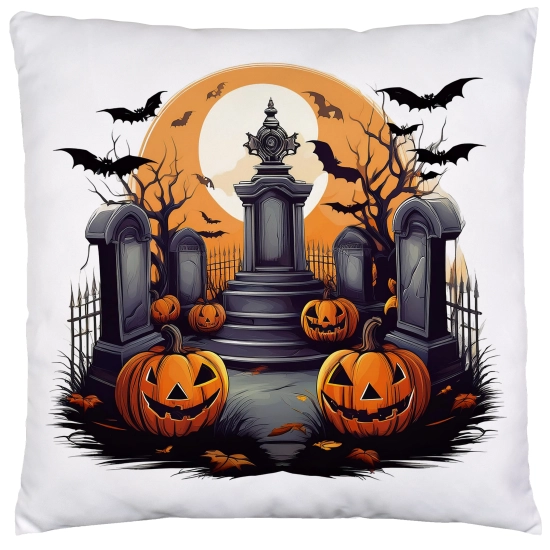 POSZEWKA DEKORACYJNA 40x40 JASIEK OZDOBNA HALLOWEENOWA HALLOWEEN DYNIE GROBOWIEC
