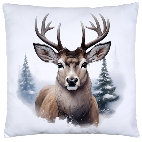 POSZEWKA DEKORACYJNA 40x40 JASIEK OZDOBNA ZIMOWA ŚWIĄTECZNA JELEŃ RENIFER
