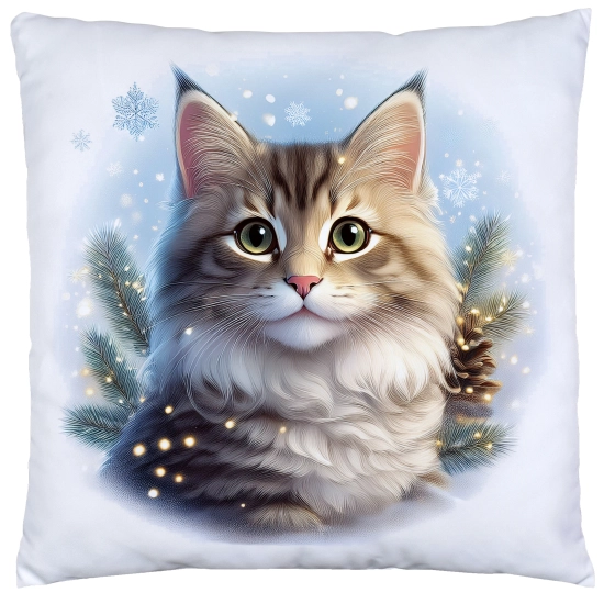 POSZEWKA DEKORACYJNA ŚWIĄTECZNA VELVET 40x40 WELUROWA ZIMOWA JELEŃ RENIFER