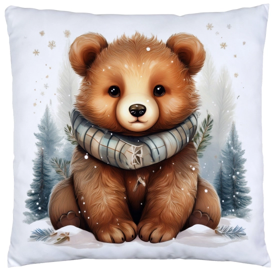 POSZEWKA DEKORACYJNA 40x40 JASIEK OZDOBNA ZIMOWA ŚWIĄTECZNA JELEŃ RENIFER