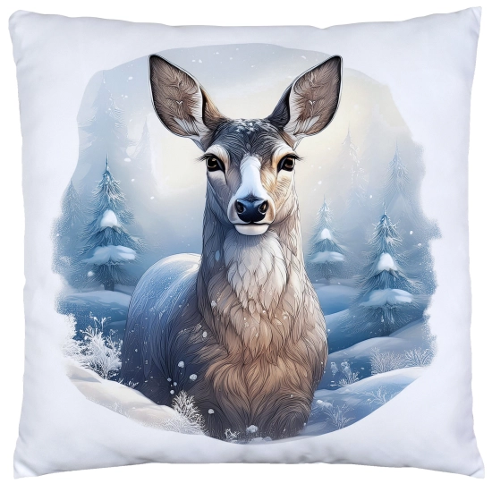 POSZEWKA DEKORACYJNA 40x40 JASIEK OZDOBNA ZIMOWA ŚWIĄTECZNA JELEŃ RENIFER