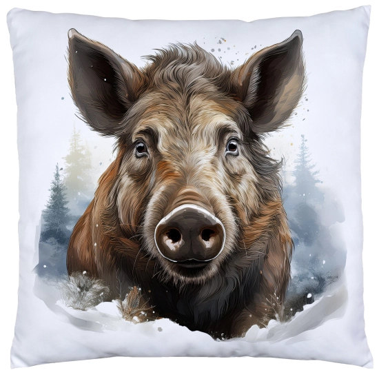 POSZEWKA DEKORACYJNA ŚWIĄTECZNA VELVET 40x40 WELUROWA ZIMOWA JELEŃ RENIFER