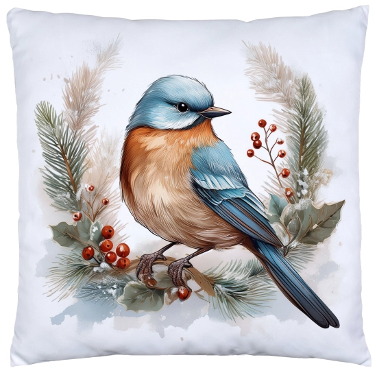 POSZEWKA DEKORACYJNA ŚWIĄTECZNA VELVET 40x40 WELUROWA ZIMOWA JELEŃ RENIFER