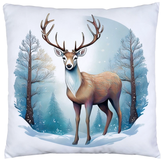 POSZEWKA DEKORACYJNA 40x40 JASIEK OZDOBNA ZIMOWA ŚWIĄTECZNA JELEŃ RENIFER