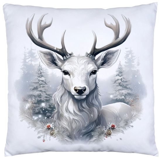 POSZEWKA DEKORACYJNA 40x40 JASIEK OZDOBNA ZIMOWA ŚWIĄTECZNA JELEŃ RENIFER