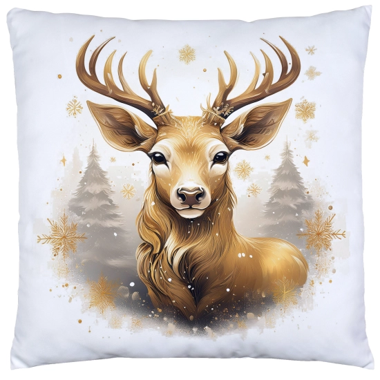 POSZEWKA DEKORACYJNA 40x40 JASIEK OZDOBNA ZIMOWA ŚWIĄTECZNA JELEŃ RENIFER