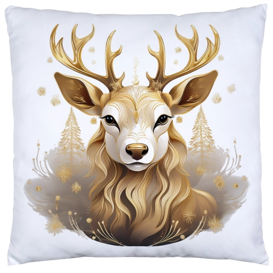 PODUSZKA DEKORACYJNA 40X40 ŚWIĄTECZNA PREZENT ZIMOWA OZDOBNA ŚWIĘTA RENIFER