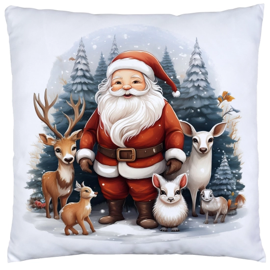 PODUSZKA DEKORACYJNA 40X40 ŚWIĄTECZNA PREZENT ZIMOWA OZDOBNA ŚWIĘTA RENIFER