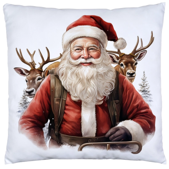 PODUSZKA DEKORACYJNA 40X40 ŚWIĄTECZNA PREZENT ZIMOWA OZDOBNA ŚWIĘTA RENIFER