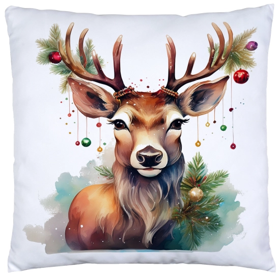 POSZEWKA DEKORACYJNA 40x40 JASIEK OZDOBNA ZIMOWA ŚWIĄTECZNA JELEŃ RENIFER