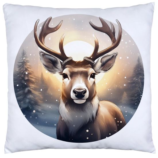 POSZEWKA DEKORACYJNA 40x40 JASIEK OZDOBNA ZIMOWA ŚWIĄTECZNA JELEŃ RENIFER