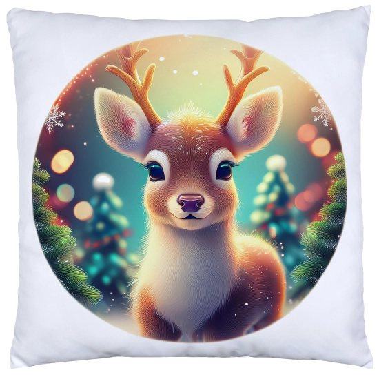POSZEWKA DEKORACYJNA 40x40 JASIEK OZDOBNA ZIMOWA ŚWIĄTECZNA JELEŃ RENIFER