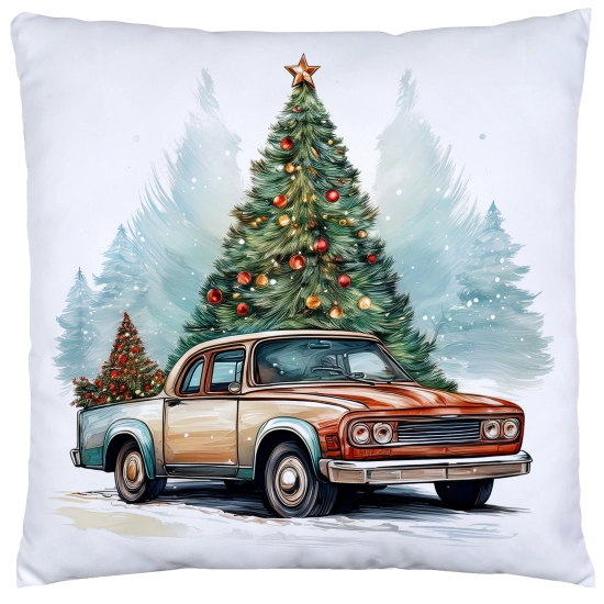 POSZEWKA DEKORACYJNA ŚWIĄTECZNA VELVET 40x40 WELUROWA ZIMOWA JELEŃ RENIFER