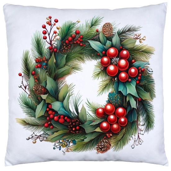 PODUSZKA DEKORACYJNA 40X40 ŚWIĄTECZNA PREZENT ZIMOWA OZDOBNA ŚWIĘTA RENIFER