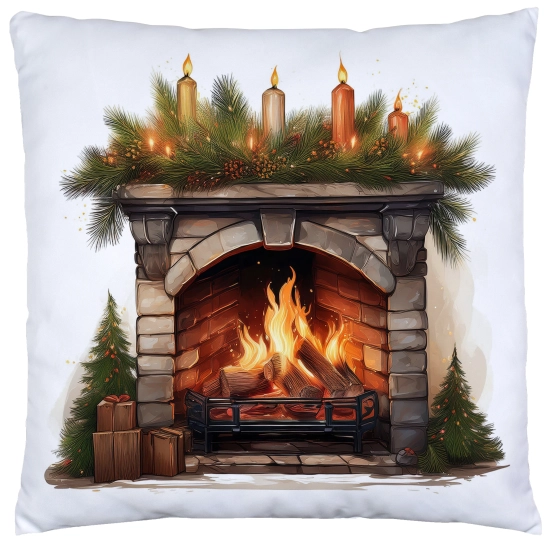 POSZEWKA DEKORACYJNA ŚWIĄTECZNA VELVET 40x40 WELUROWA ZIMOWA JELEŃ RENIFER