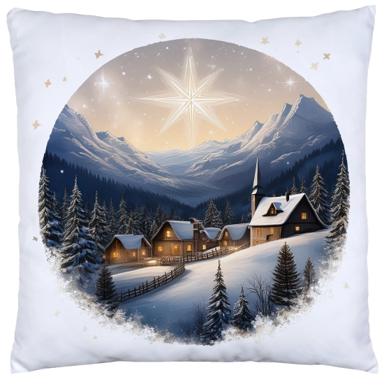 POSZEWKA DEKORACYJNA ŚWIĄTECZNA VELVET 40x40 WELUROWA ZIMOWA JELEŃ RENIFER