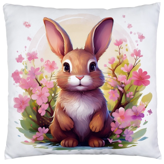 POSZEWKA WELUROWA WIELKANOCNA 40x40 JASIEK  WIOSENNA DEKORACYJNA ZAJĄC