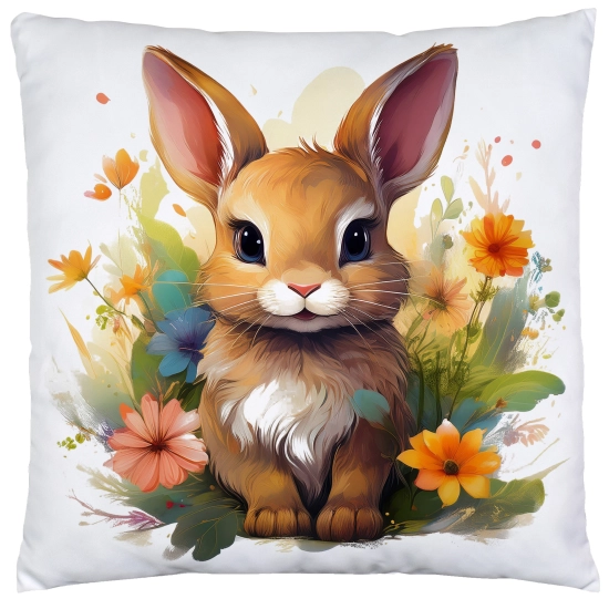 POSZEWKA WELUROWA WIELKANOCNA 40x40 JASIEK  WIOSENNA DEKORACYJNA ZAJĄC