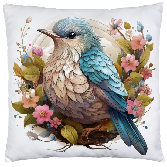 POSZEWKA WELUROWA WIELKANOCNA 40x40 JASIEK  WIOSENNA DEKORACYJNA PTAK