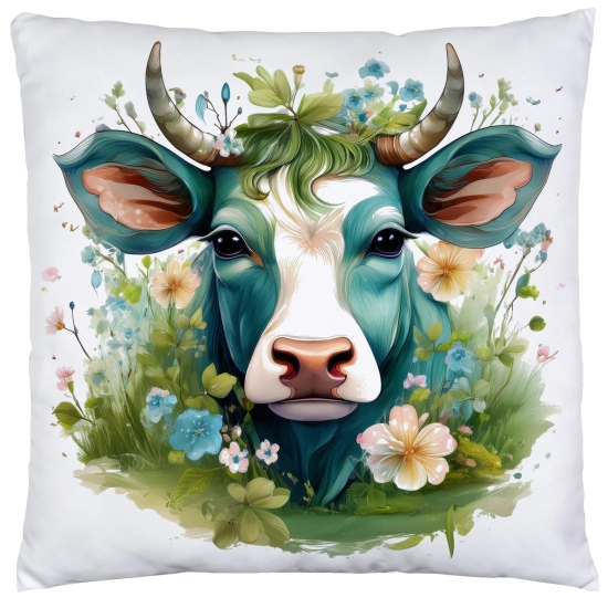 POSZEWKA WELUROWA WIELKANOCNA 40x40 JASIEK  WIOSENNA DEKORACYJNA KROWA